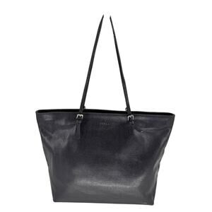 Furla Tote Bag Saffiano Leather Black Shopper Large